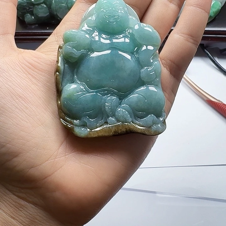 孤***）翡翠未镶嵌挂件天然翡翠直播闪购