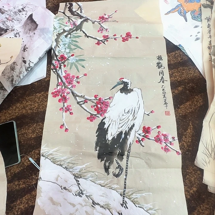国画勇**惧建军老师三尺作品111
