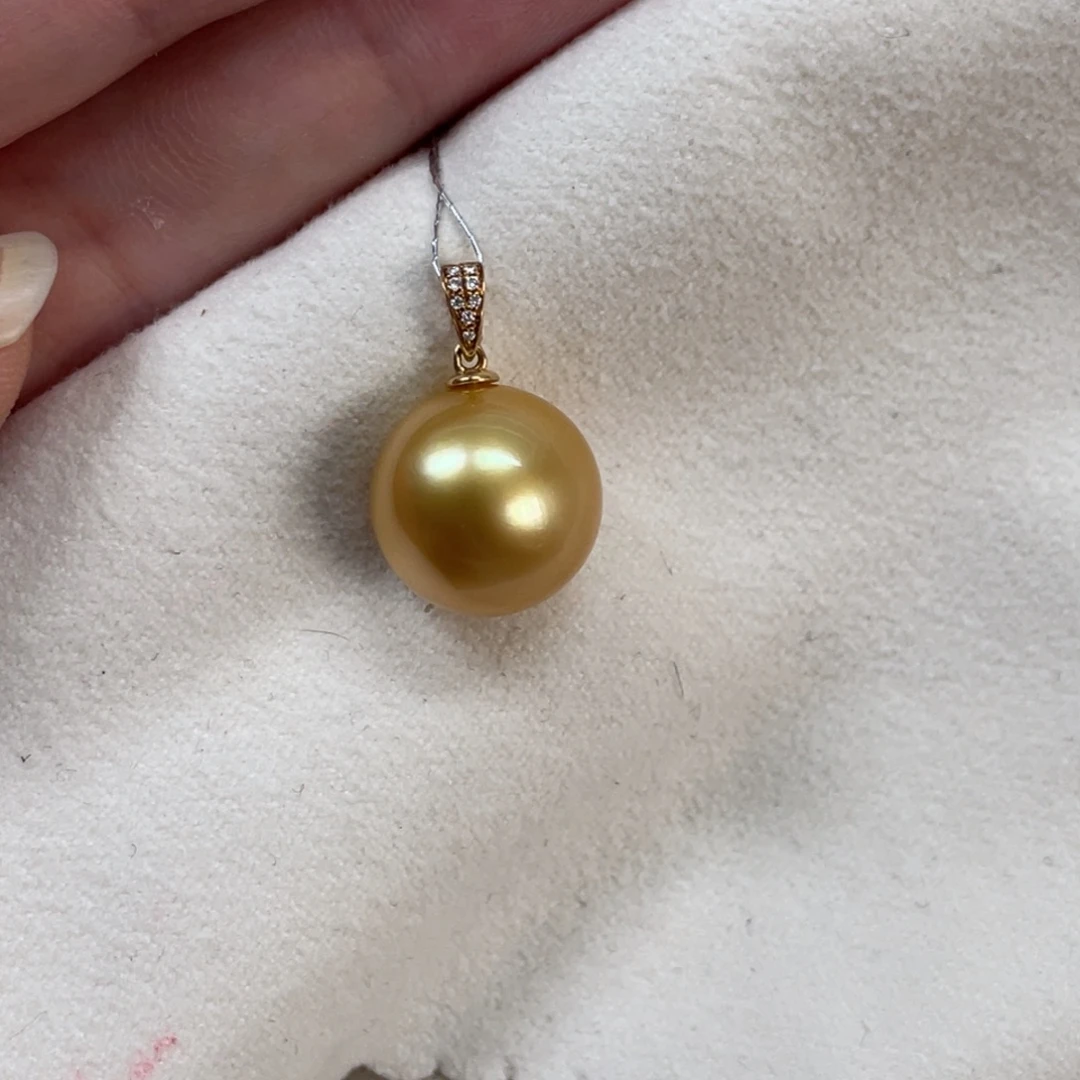 海水珍珠18K金镶嵌颈饰13.8mm