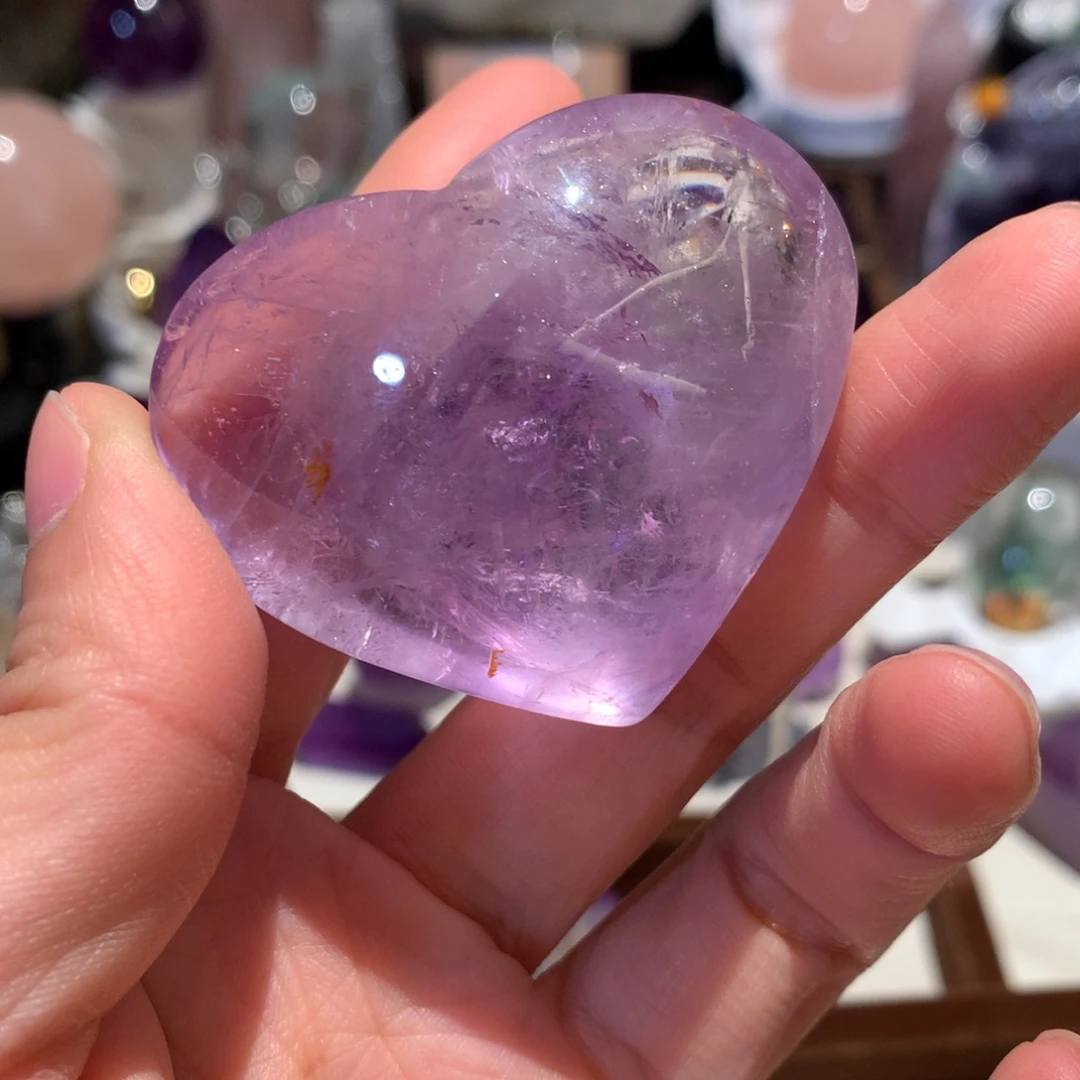 紫晶手握未镶嵌路****紫水晶心