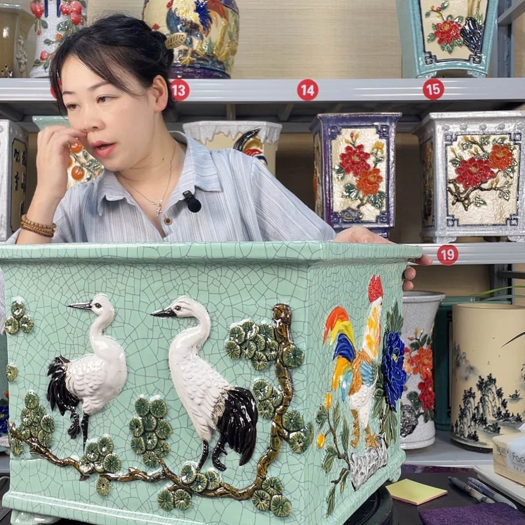 未*瑕疵漏正宗岭南石湾盆