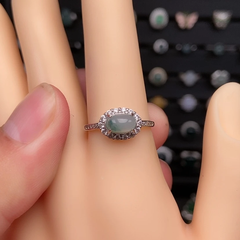 【闪购商品】银S925镶嵌戒指翡翠