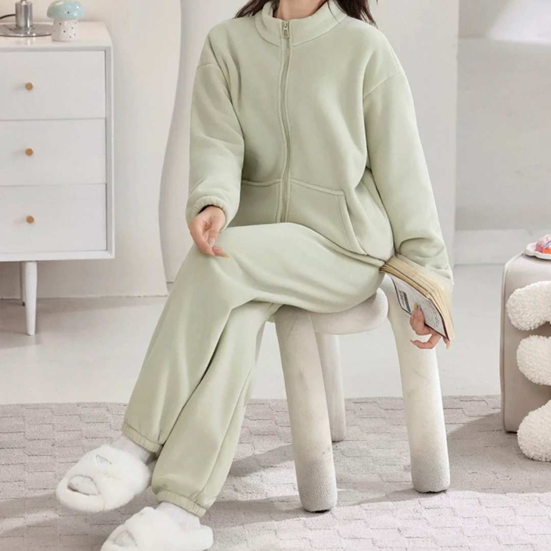 【岳姐姐】情侣款加厚海豚绒立领休闲保暖家居服睡衣套装20款/21款