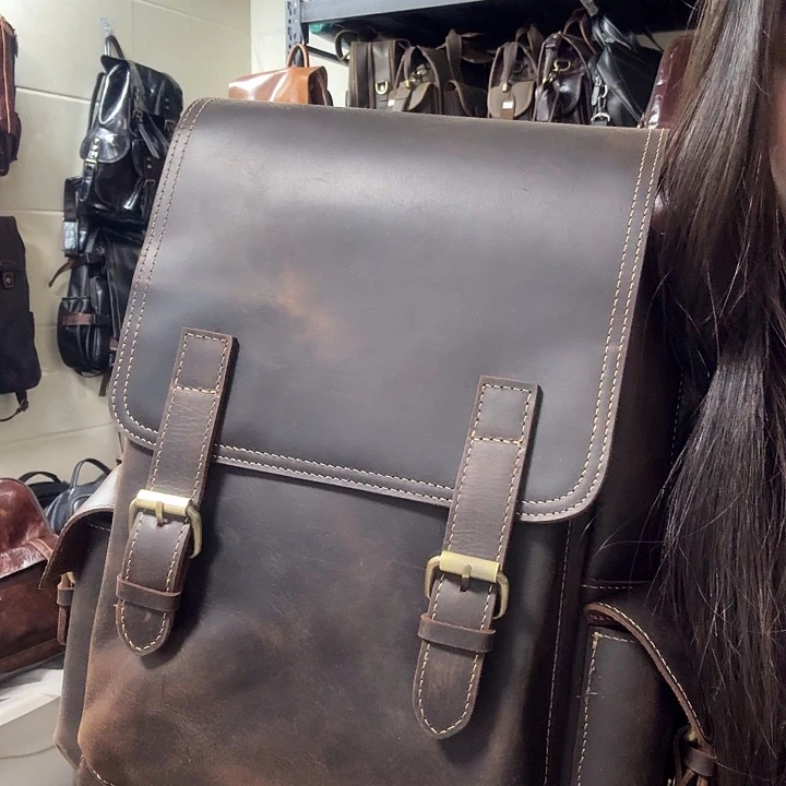 头层牛皮包包背包