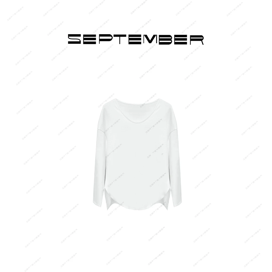 2024 秋冬 SEP.白色加毛绒打底上衣3914 销2