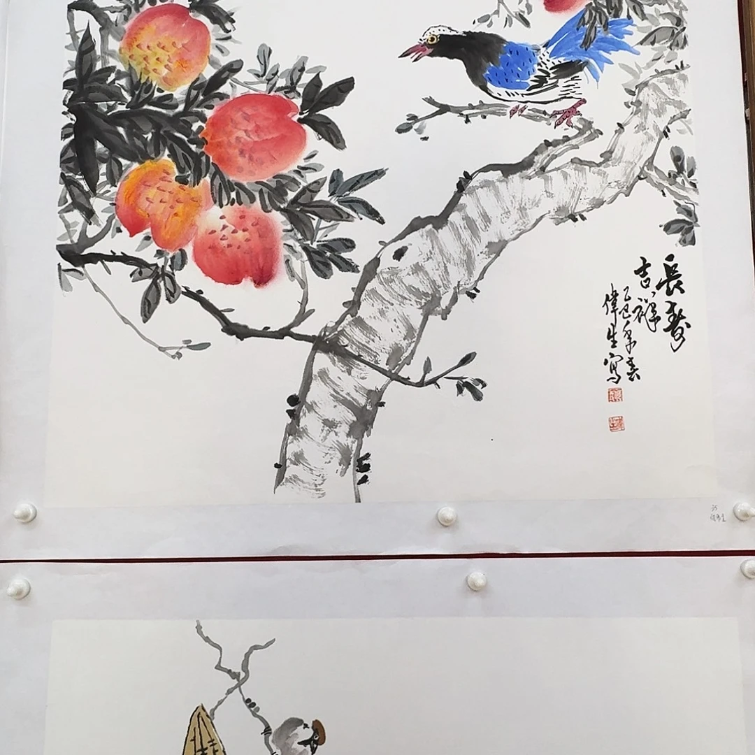 国画四尺斗方手绘作品