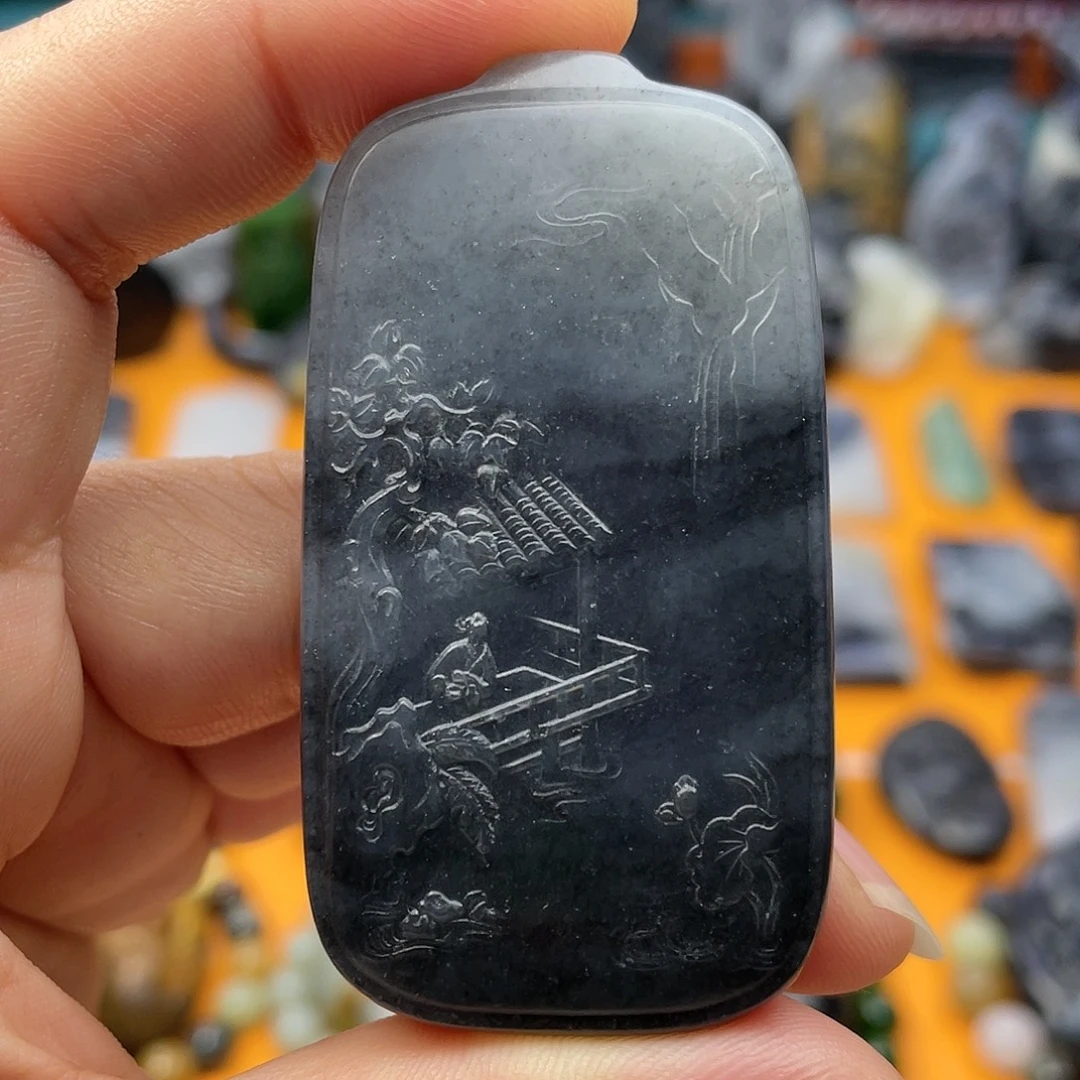 和田玉未镶嵌挂件