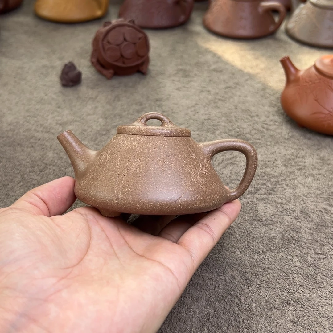 常***态茶壶紫砂退火青段子冶