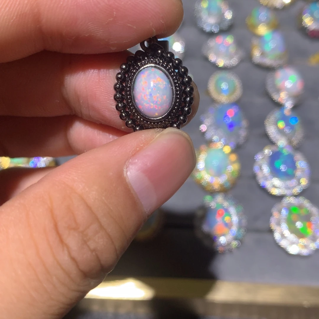 妇***夫欧泊合金欧泊戒指