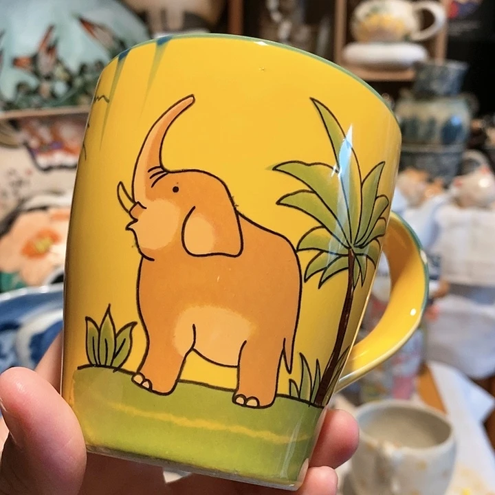 搪瓷小象马克杯……有磕碰