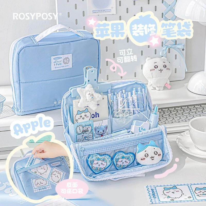 RosyPosy柔设 Adorn装修手提笔袋 多功能收纳学生大容量文具袋