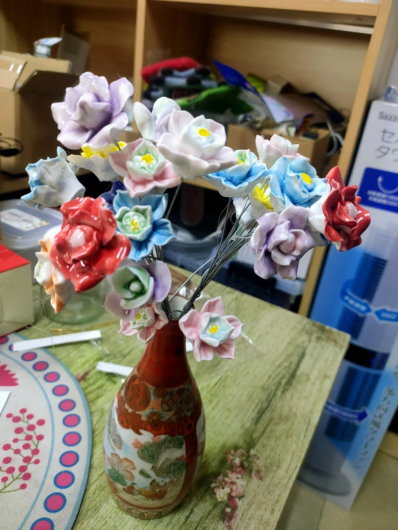 Y05 陶瓷花高颜值10个一组