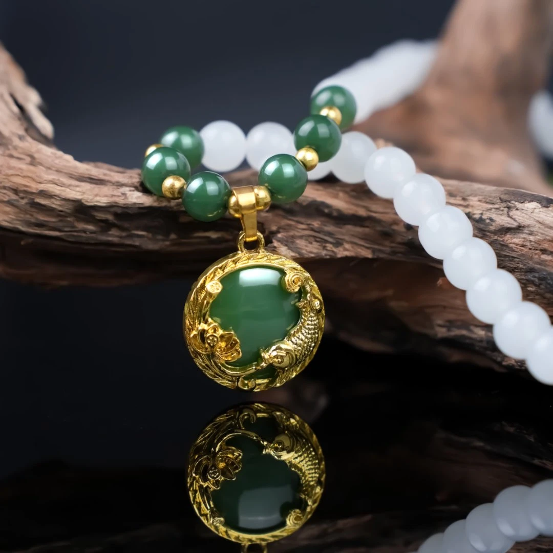 捡漏 和田玉白玉项链配饰