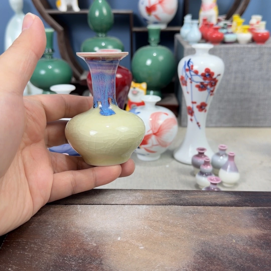 陶瓷手工小花器摆件