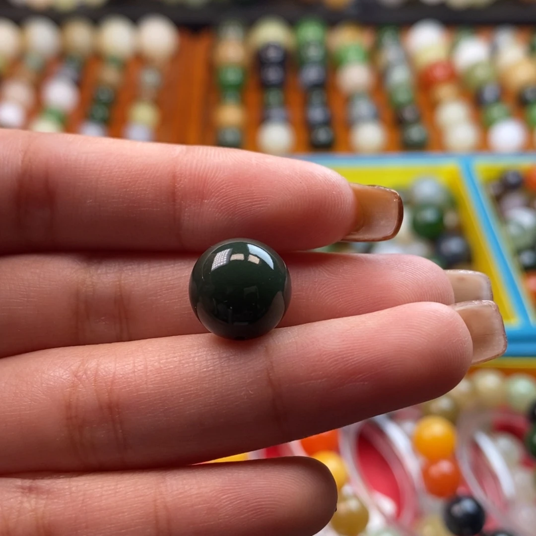 和田玉未镶嵌珠宝奇石福利青玉蓝调单珠z12