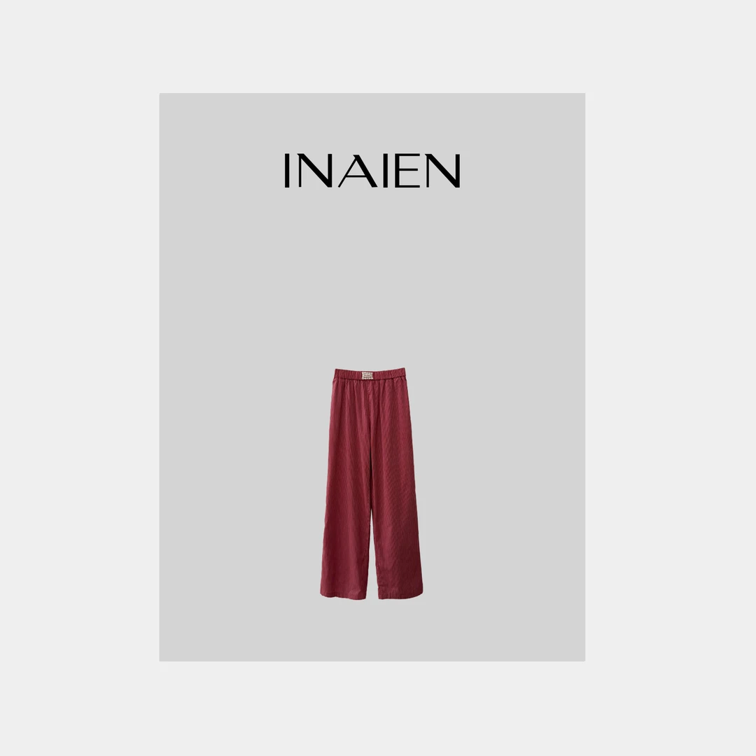 【INAIEN】线上款“会呼吸的条纹裤” P8325