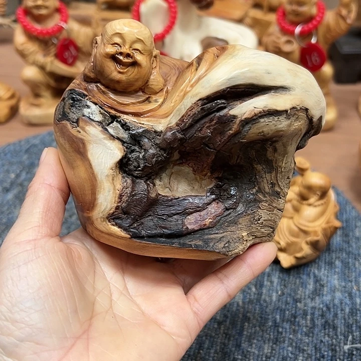 柏木太行崖柏手把摆件