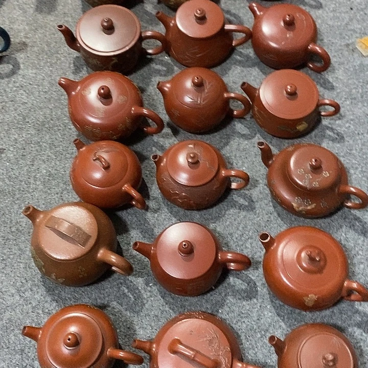 大***湖茶壶紫砂陶瓷摆件工艺品摆件