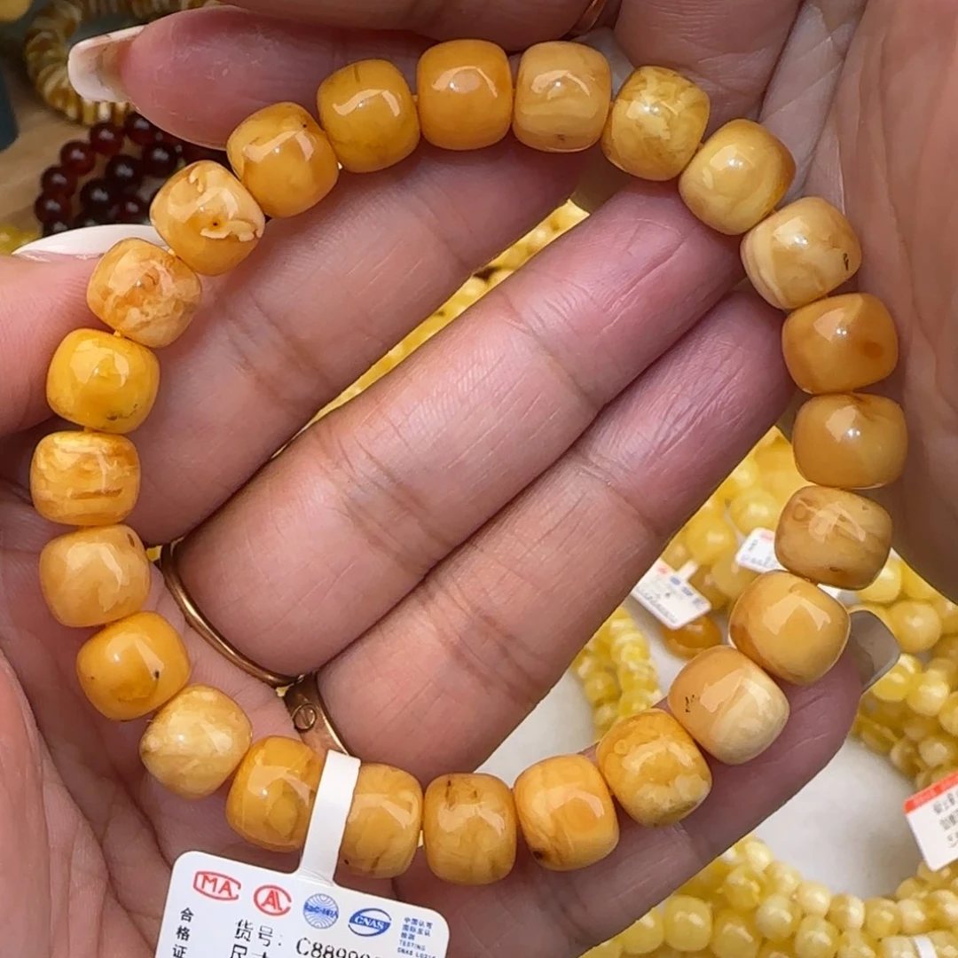 未镶嵌蜜蜡手串老花老型瑕疵手串