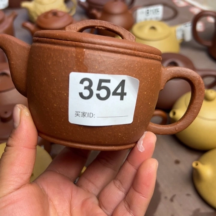 紫砂茶壶红降坡半手工260cv