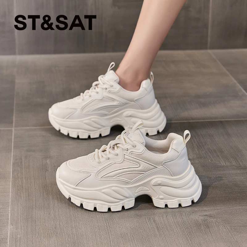 星期六休闲老爹鞋女士2025新款夏季松糕增高运动鞋爆款户外休闲鞋