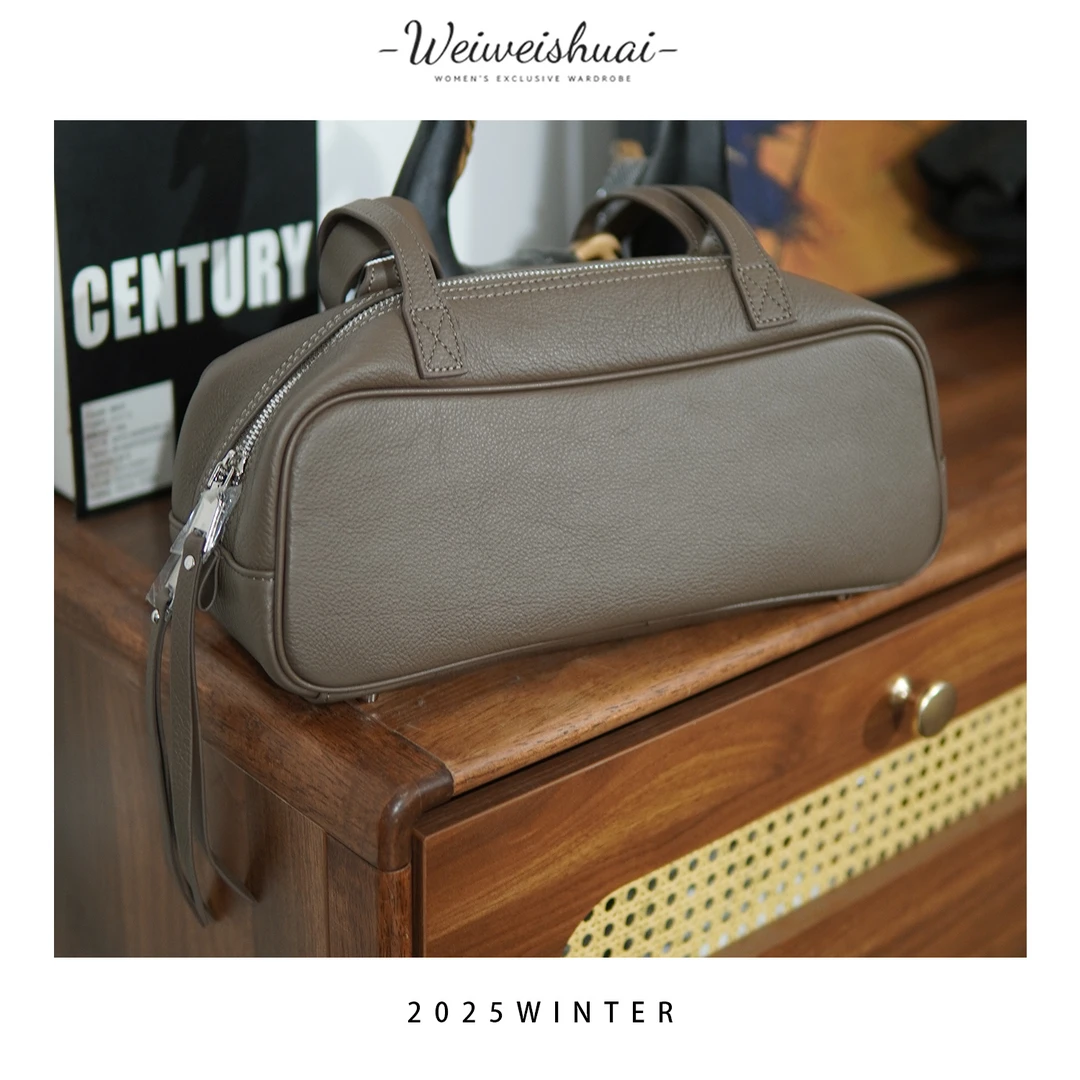 【广州薇姐】轻奢气质女士真皮百搭简约单肩肩包79026