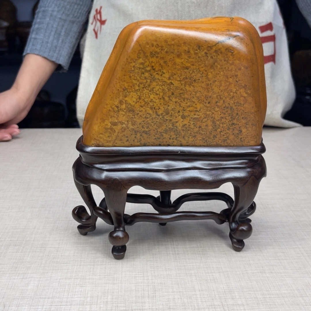 石材广西大化彩玉石配底座