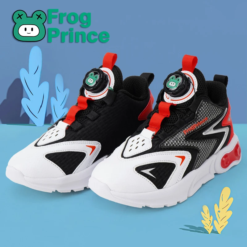 青蛙王子儿童春秋款运动鞋百搭大气舒适时尚防滑软底透气防滑
