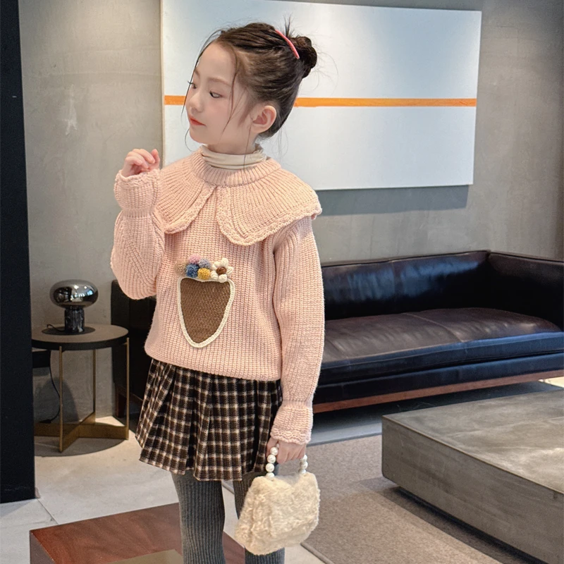 【蜜桃派】WWLL定制童装2025秋冬装女宝宝毛衣洋气女童毛衣淑女公主