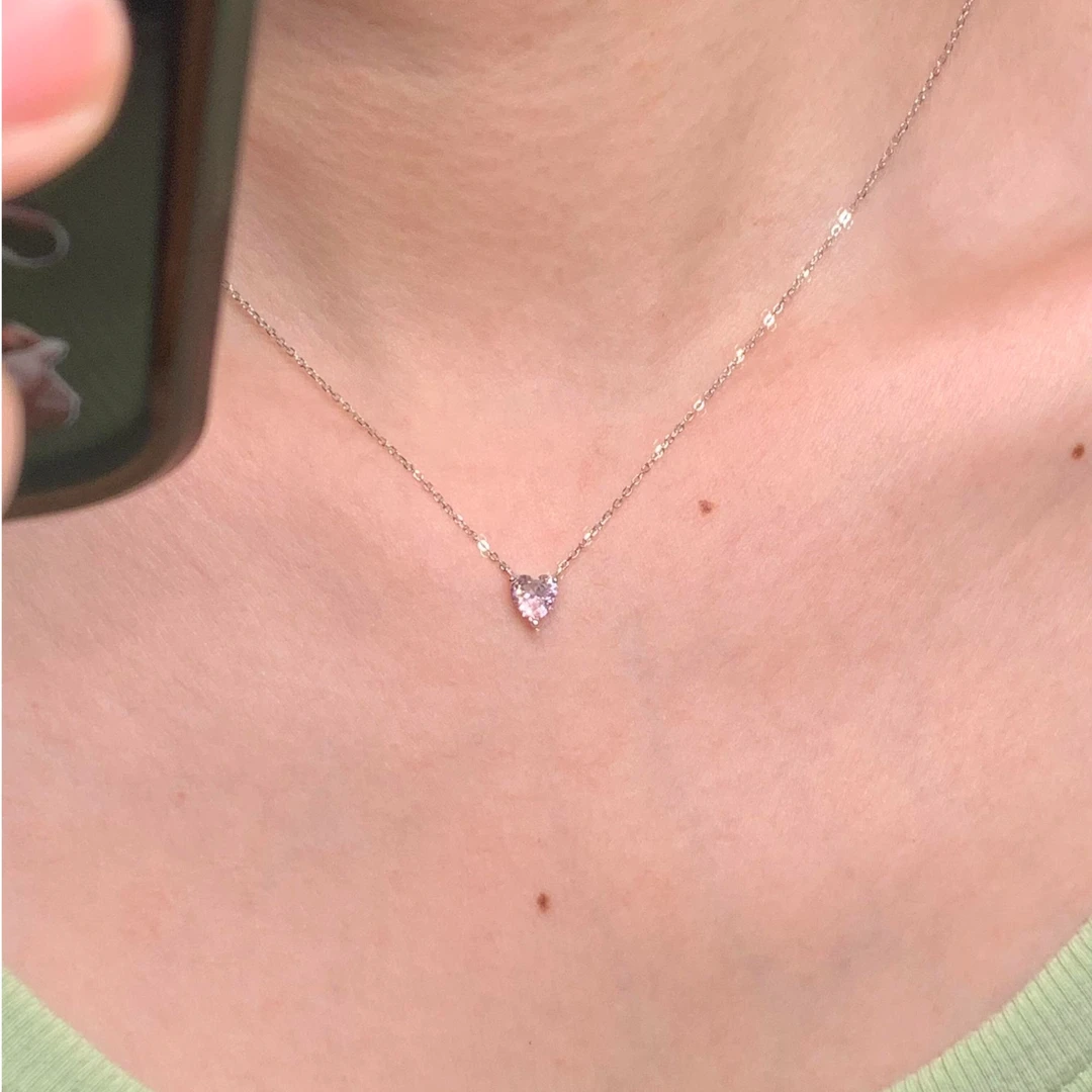 柯柒 钛钢项链 极简爱心项链女轻奢小众气质设计感高级精美锁骨链