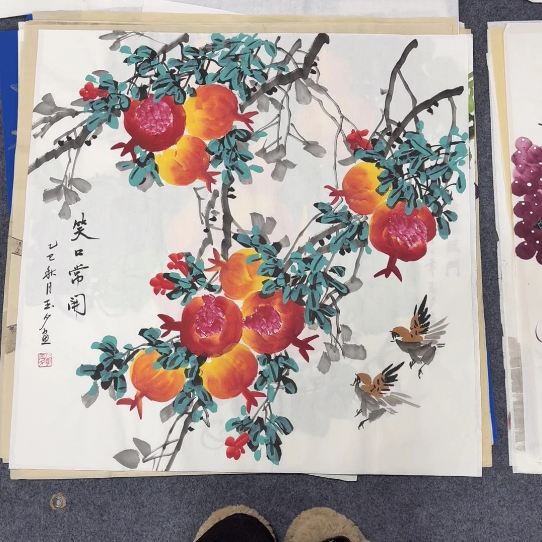 国画68×68手绘画画画