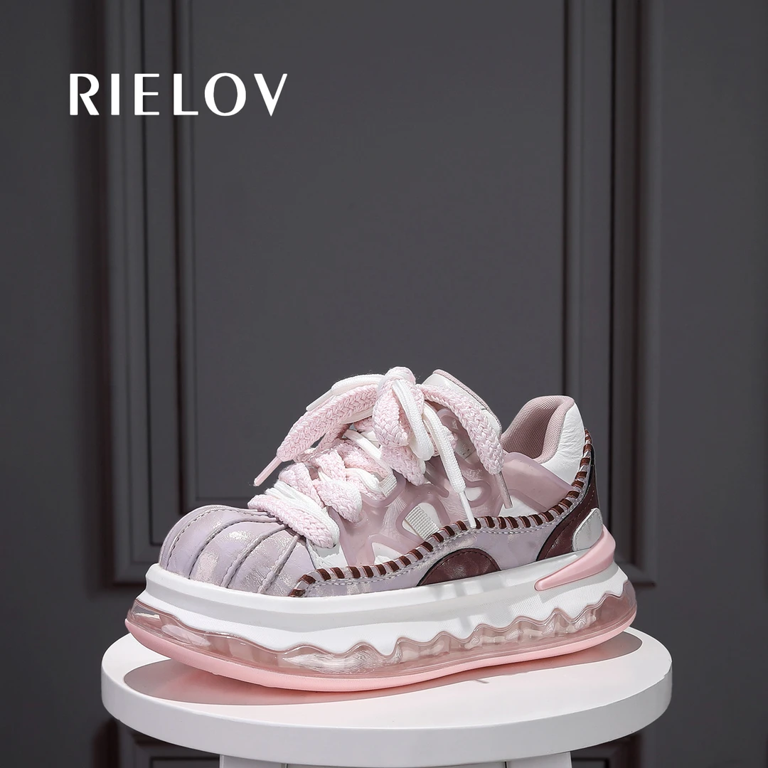 【RIELOV-蜜桃奶泡】增高6-8cm时尚潮流百搭女士休闲鞋2069-5【晨晨】