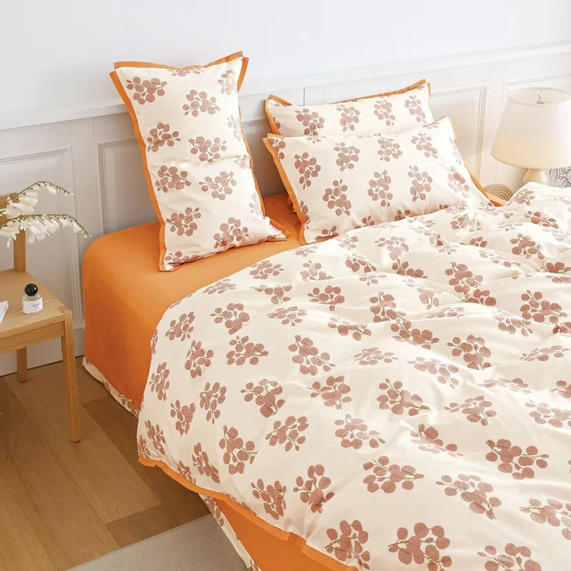 水洗棉床品套件被罩家用四件套100纯棉