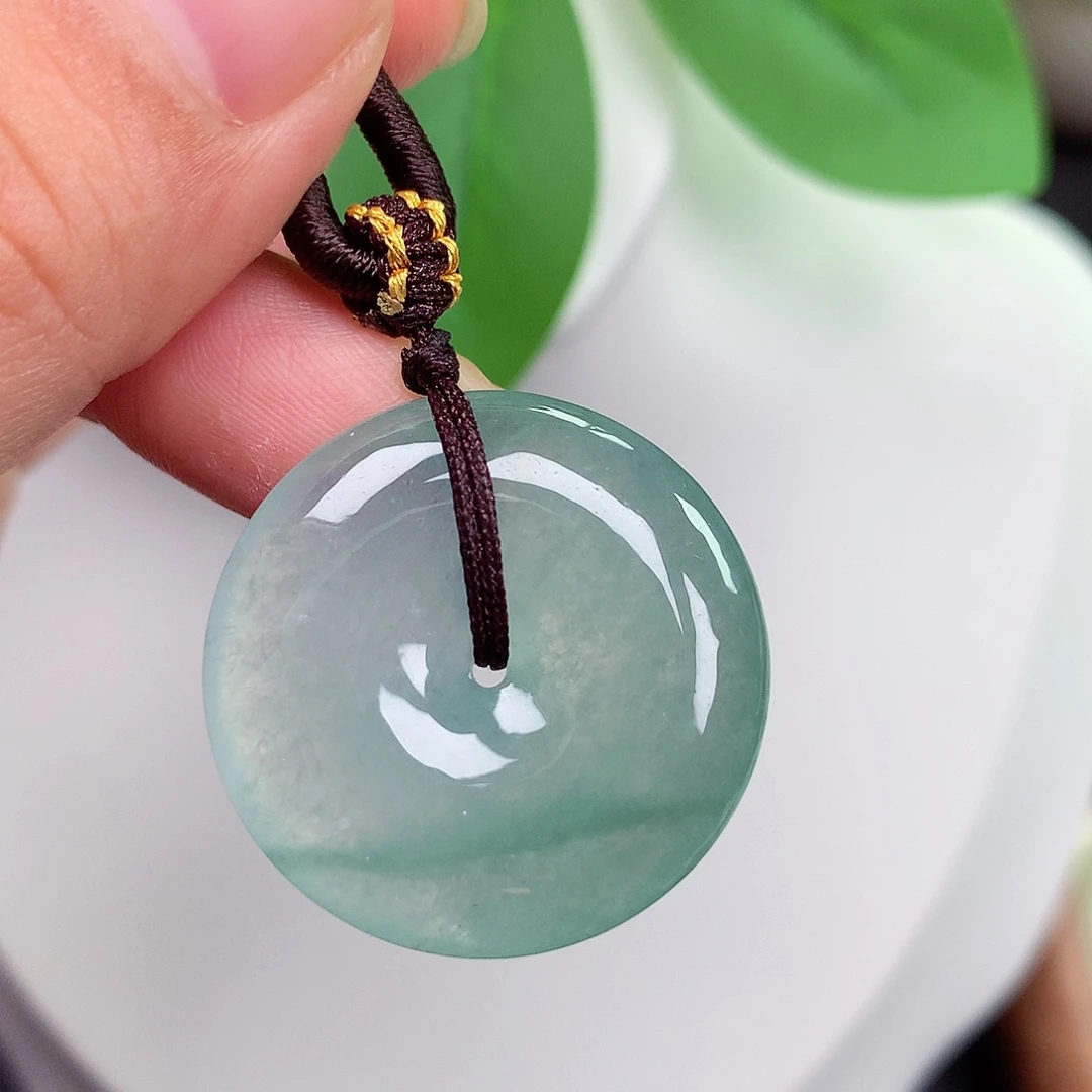 颈饰未镶嵌翡翠平安扣 27.2x5.8mm