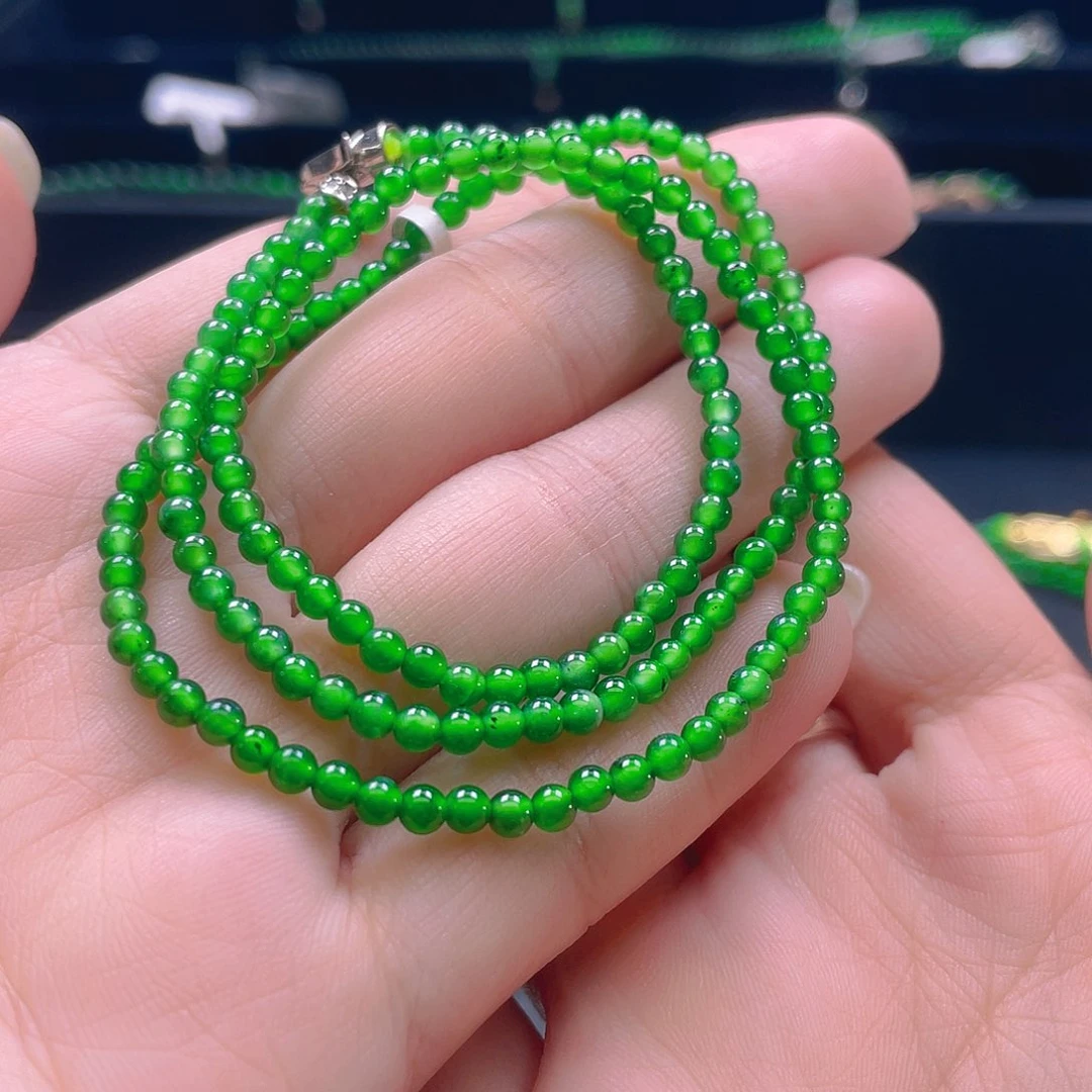 翡翠未镶嵌颈饰卡3mm