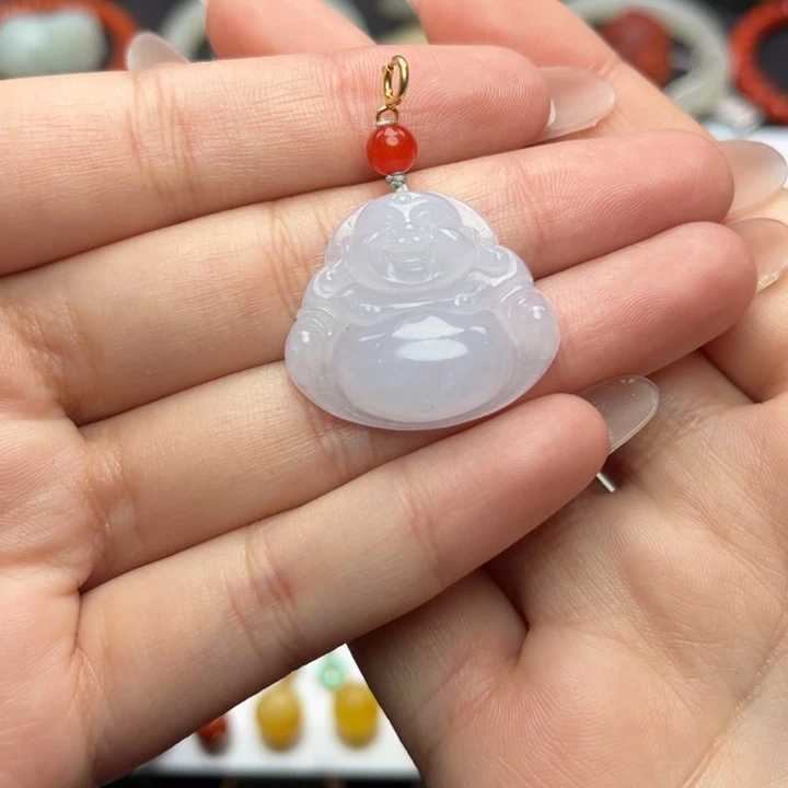 翡翠未镶嵌颈饰佛公