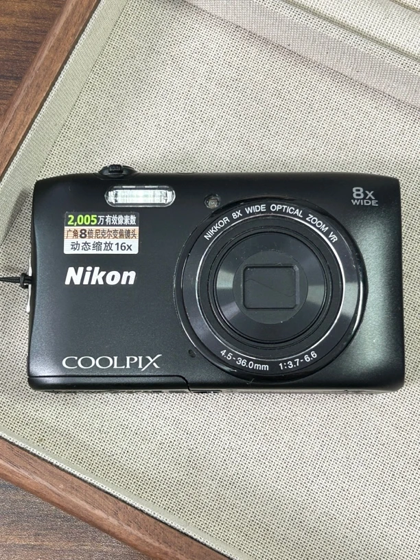 95新 Nikon/尼康 s3600 黑色 2000w像素 高清数码相机