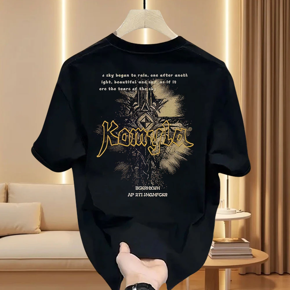 美式痞帅重磅纯棉短袖T恤青年男女款夏季ins潮牌街头宽松圆领上衣