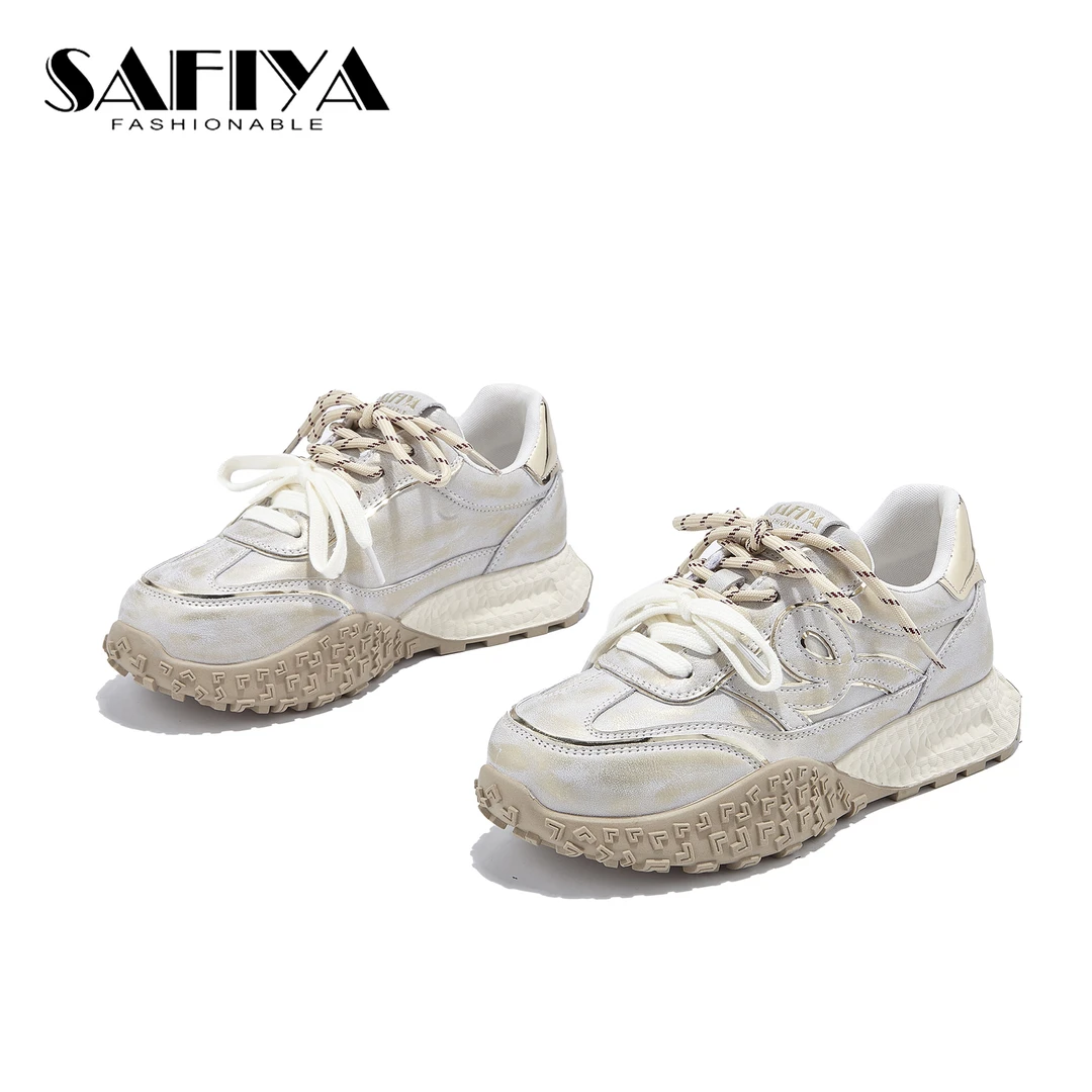 索菲娅Safiya2025春季新款舒适百搭时尚休闲阿甘鞋女鞋SFD1111B10