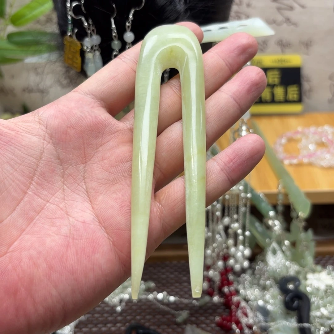 蛇纹石玉合金发饰