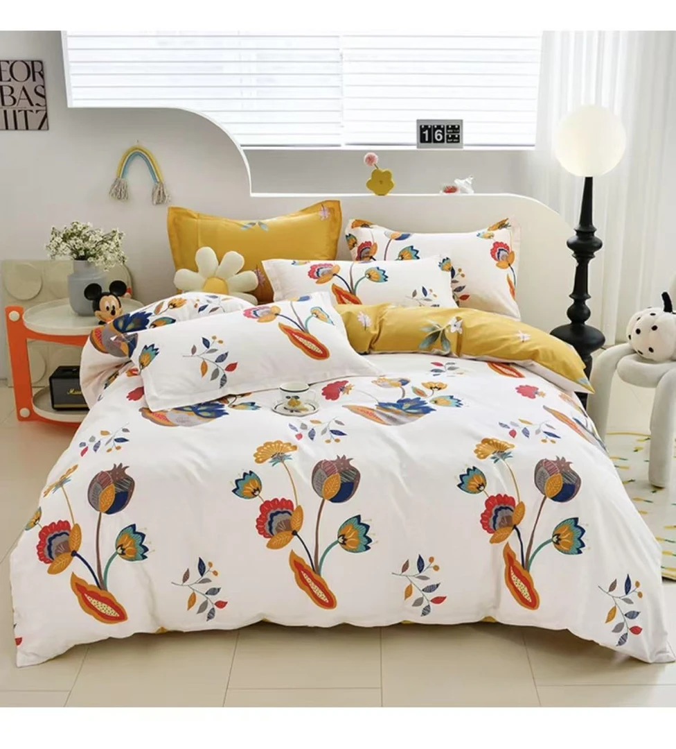 【新品特惠 】全棉套件床品纯棉斜纹四件套印花四季可用简约加厚