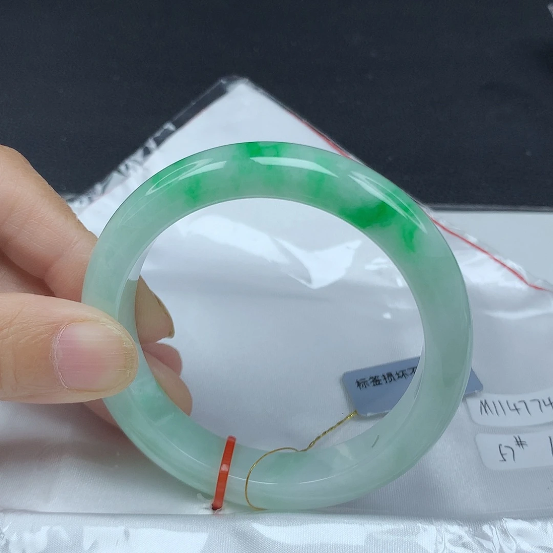 翡翠未镶嵌手镯57圈4774