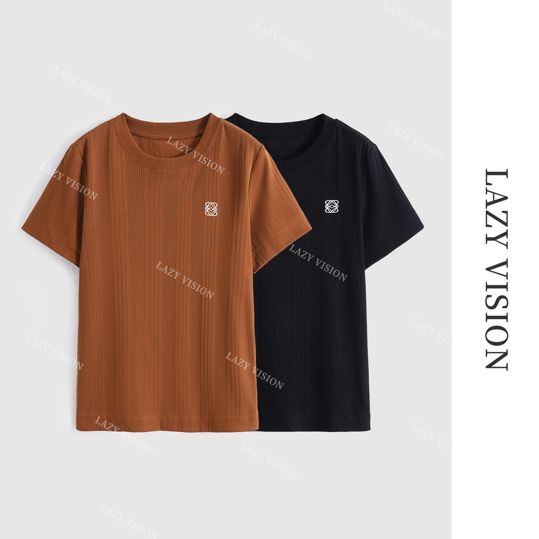 LAZYVISION双股超细针织短袖T恤ZMD-27857