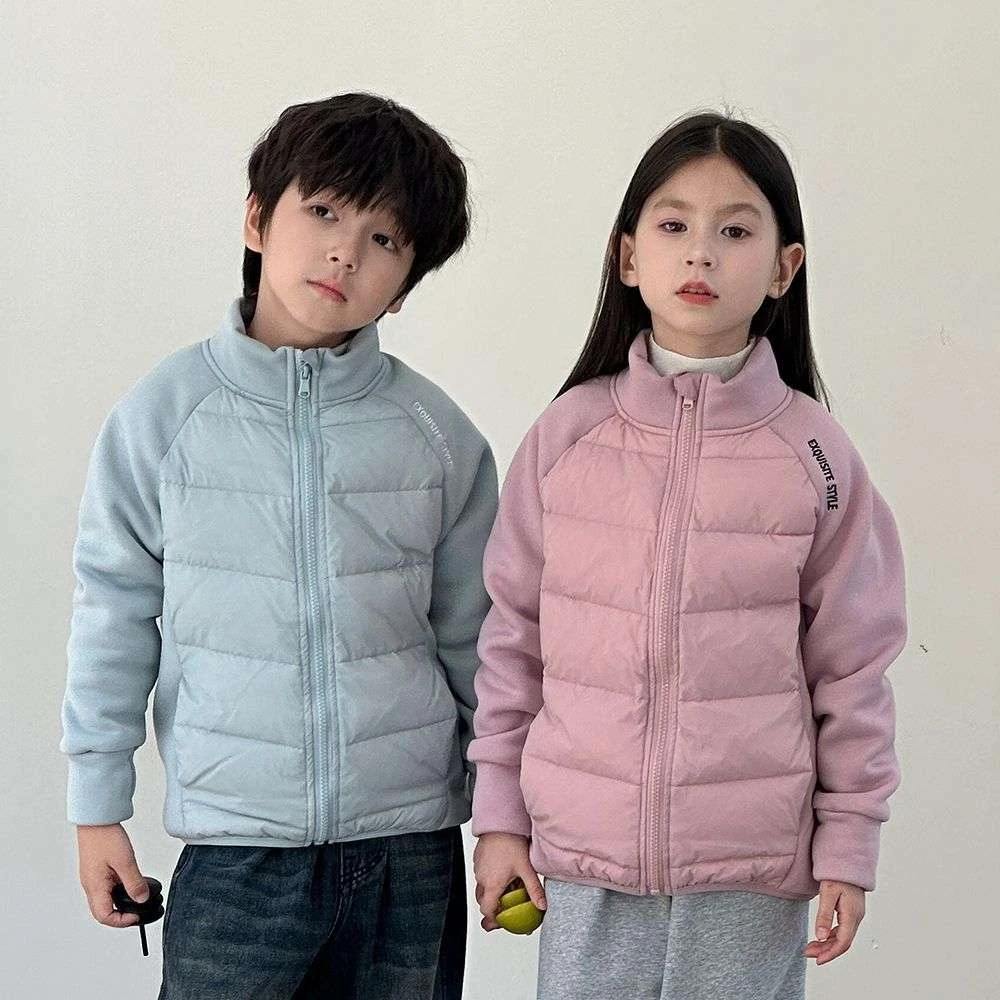 小黄鸭2025新款轻薄羽绒服秋冬保暖羽绒外套中大童立领拉链时尚外