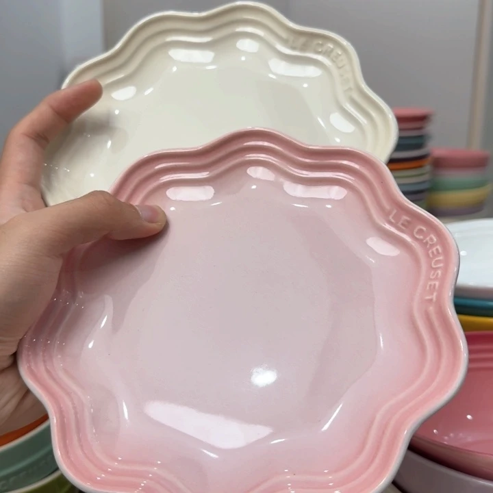 瓷片微瑕2个7英寸花边碟