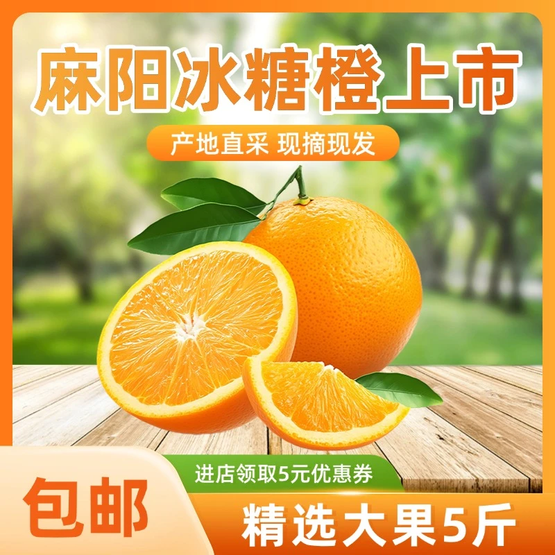 【正宗】湖南麻阳冰糖橙子当季新鲜孕妇水果香甜皮薄多汁现摘5/9 斤