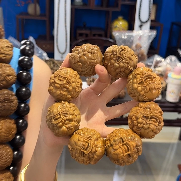 维腊木（绿檀）其他5.0貔貅单圈八方招财