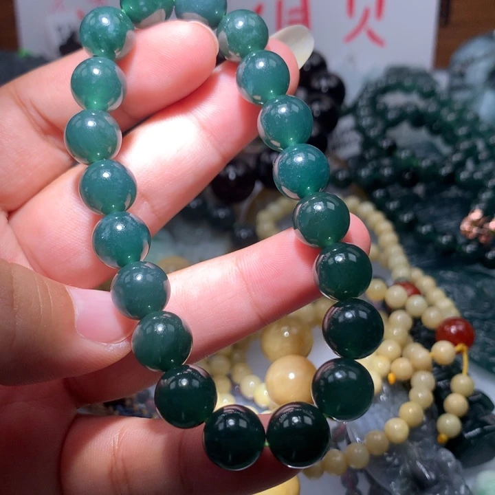 翡翠颈饰未镶嵌保真天然A货翡翠