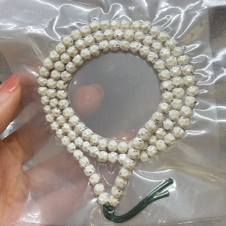 星月菩提手串海南星月菩提故瓷白5/6无相