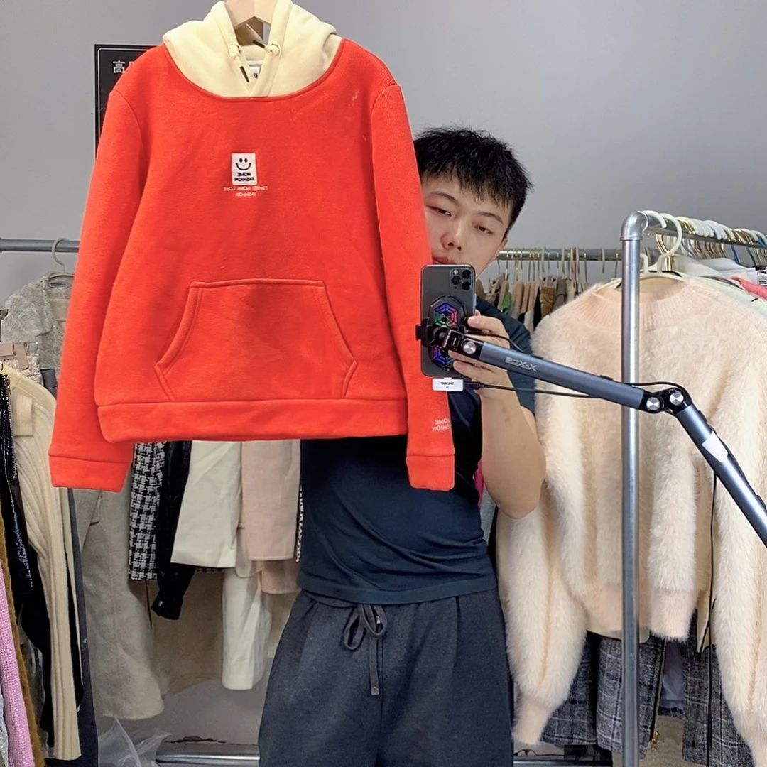 纯棉加绒加厚卫衣m码
